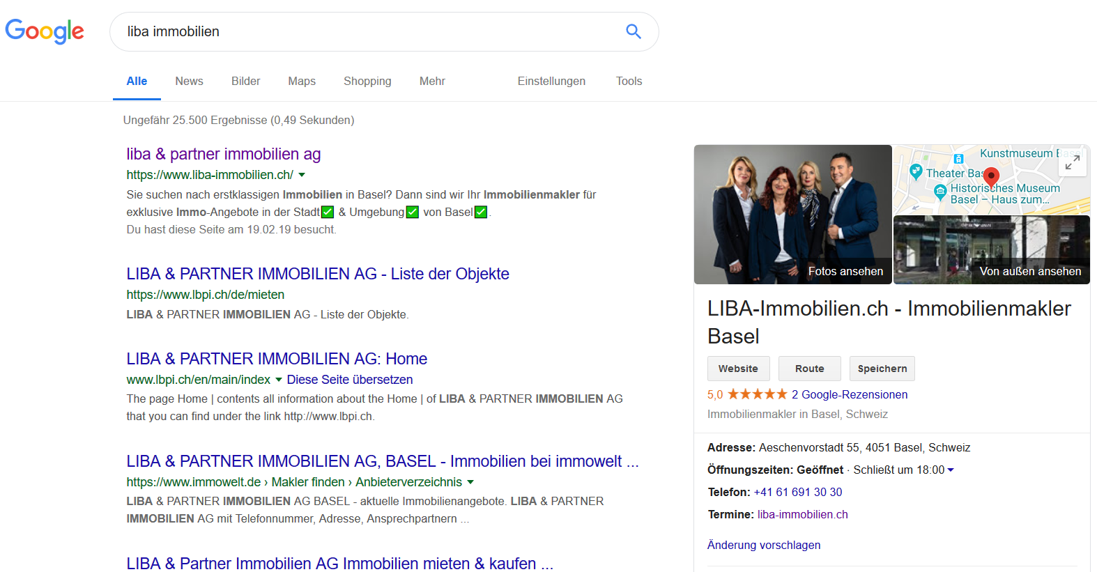 Google My Business LIBA-Immobilien